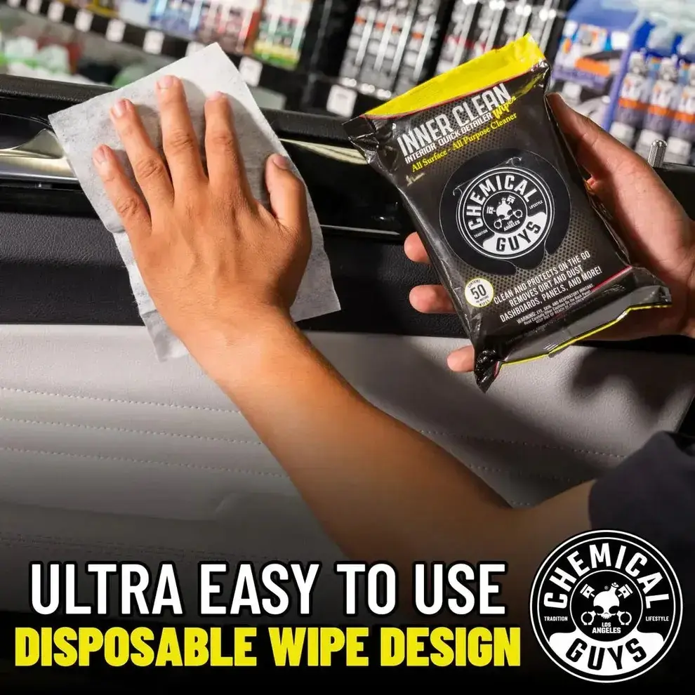 Chemical Guys Innerclean Interior Quick Detailer & Protectant Car Wipes