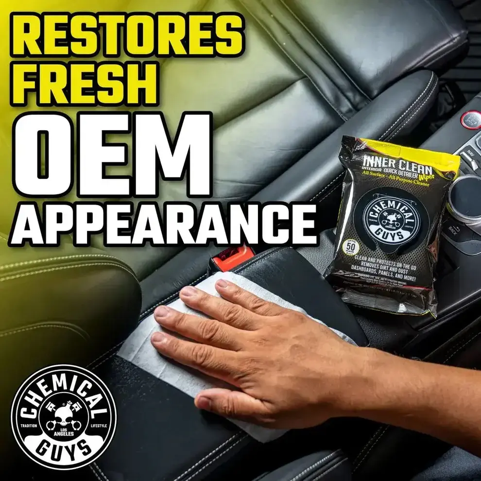 Chemical Guys Innerclean Interior Quick Detailer & Protectant Car Wipes