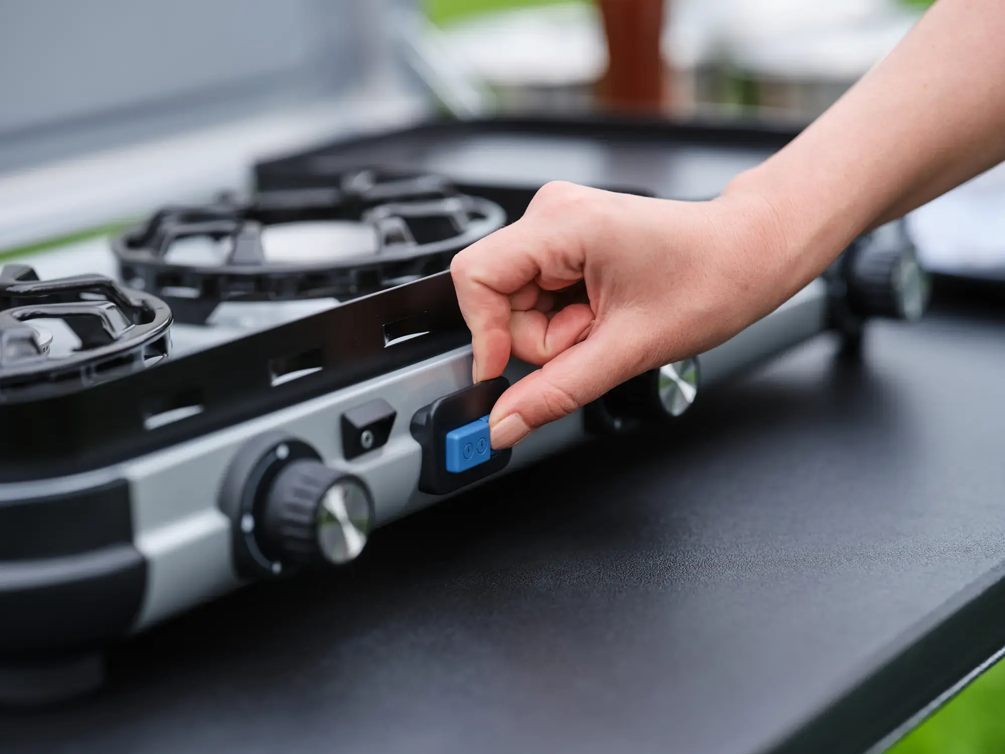 Campingaz Camping Kitchen™ 2 Multi-Cook Double Burner Portable Camping Gas Stove and Sid