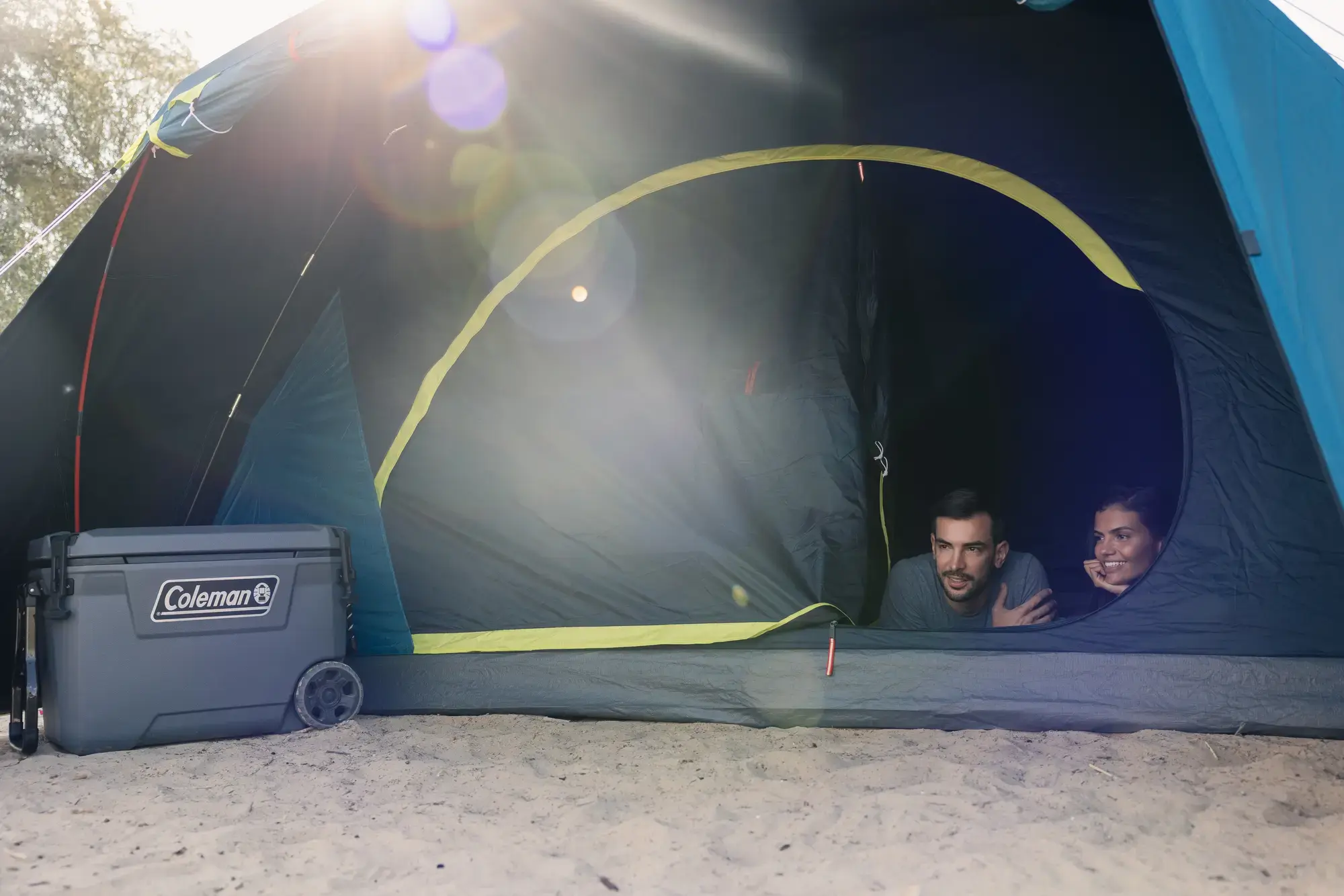 Coleman 65QT Convoy Wheeled Cooler Box 66L