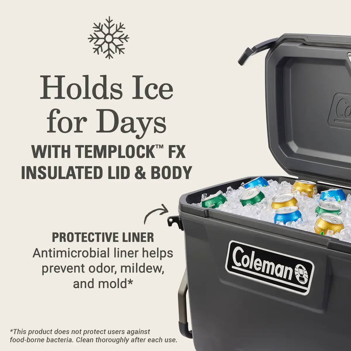 Coleman 65QT Convoy Wheeled Cooler Box 66L