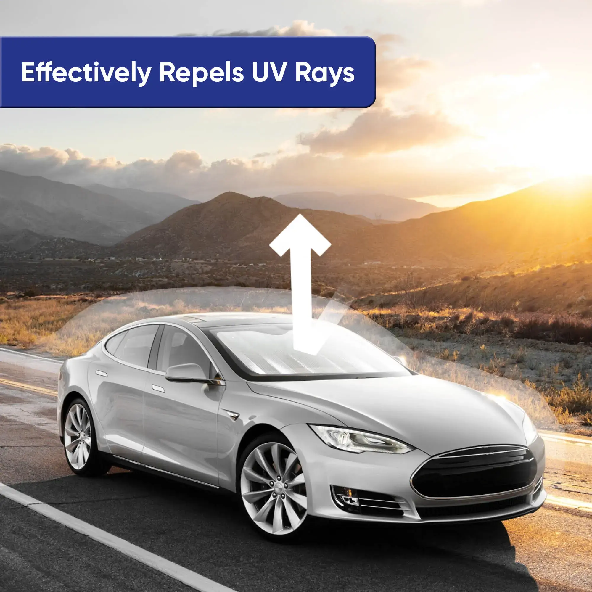 Streetwize PREMIUM FOLDING SUNSHADE 130 X 60CM