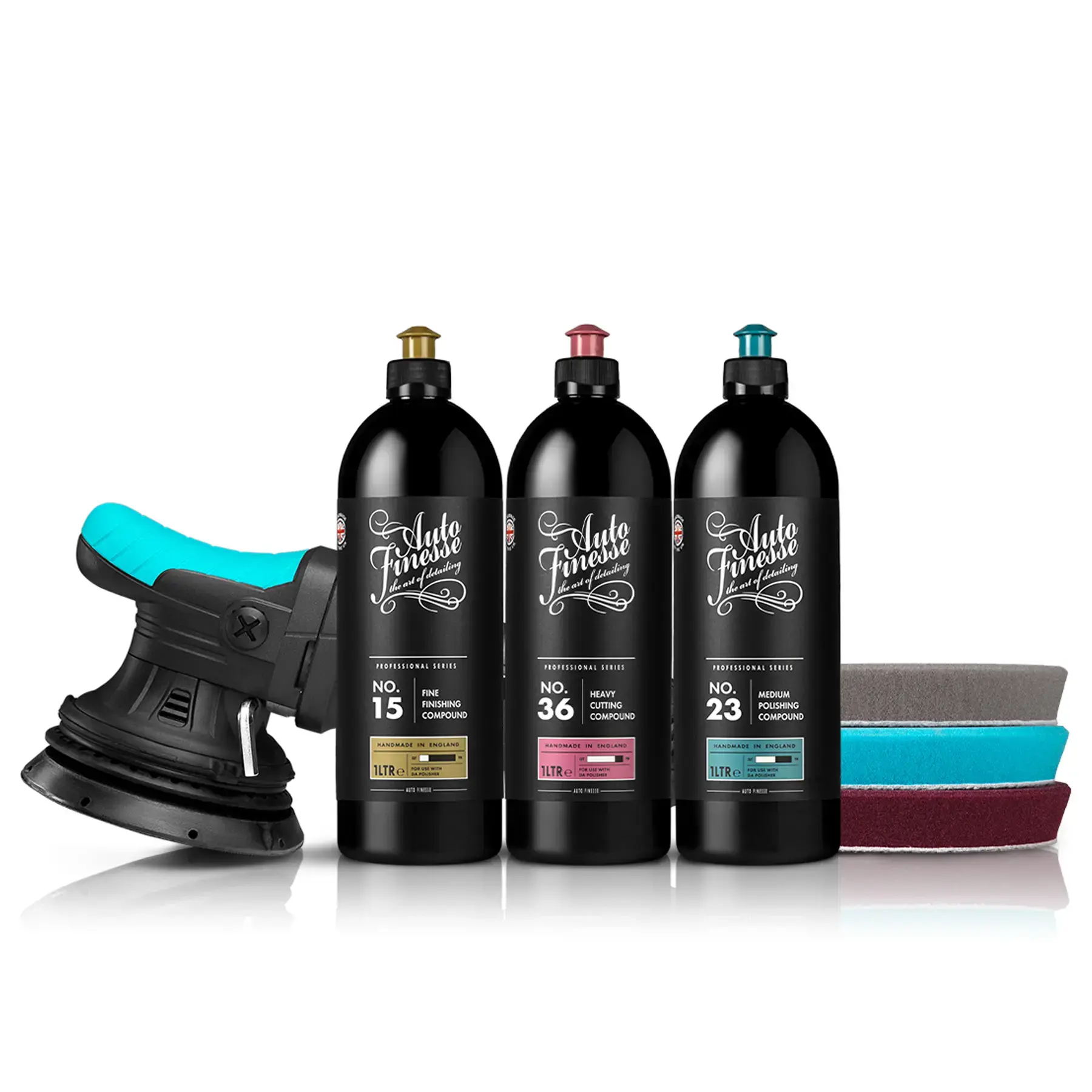 Auto Finesse MPX DA Polisher & Pro Compound Kit Inc Pads