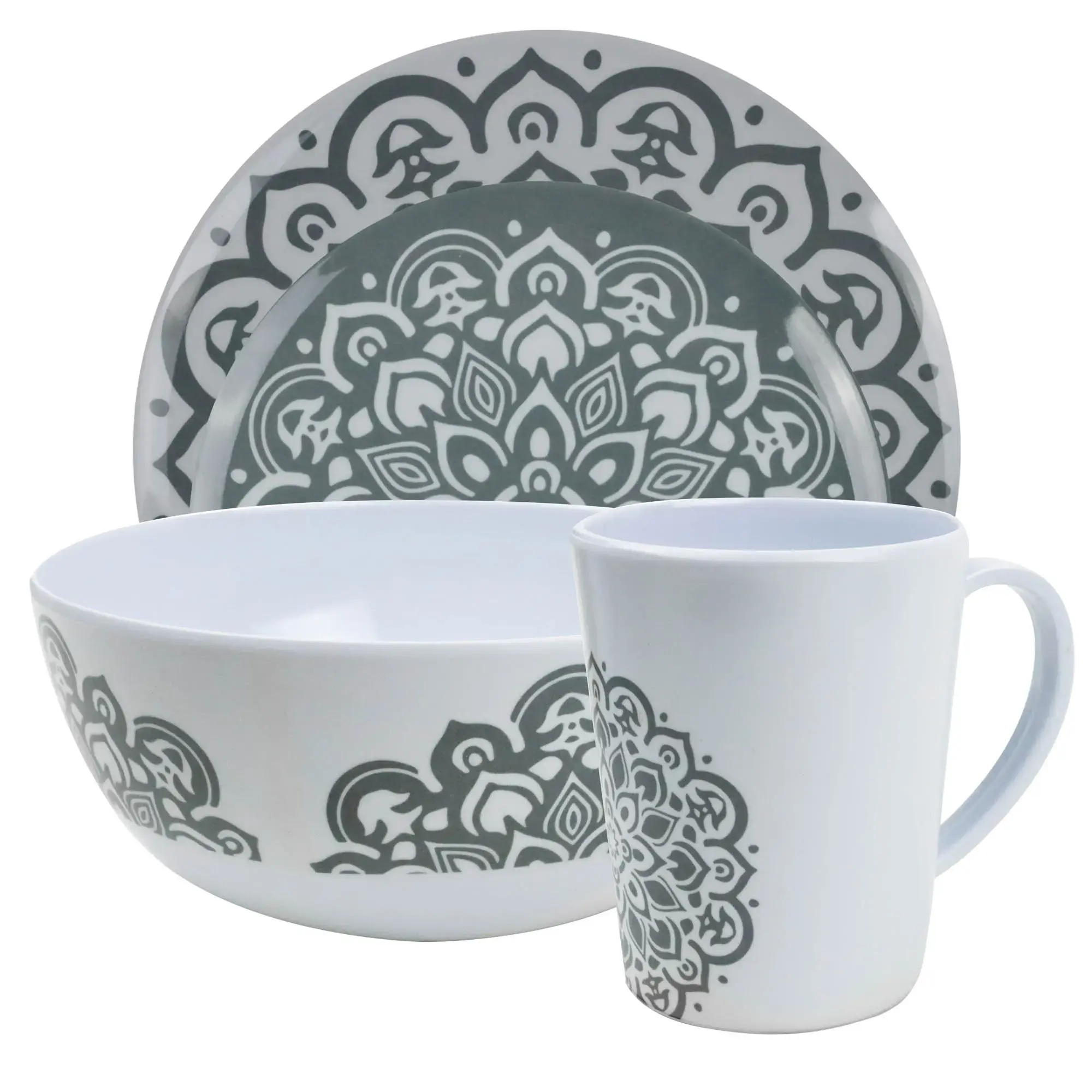 Streetwize 16 Piece Melamine Set Caravan Camping - Mandala