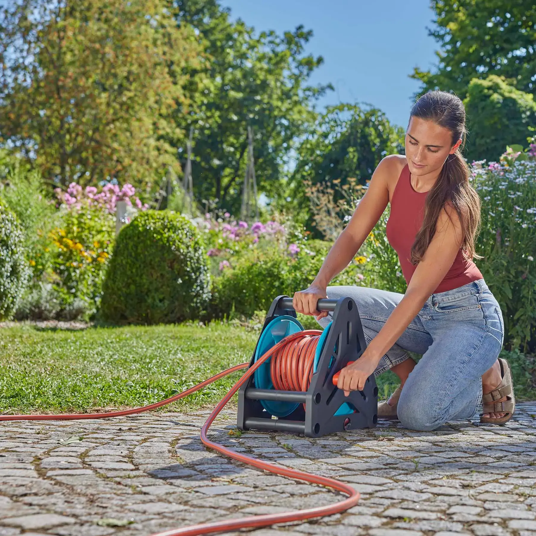 Gardena Basic Hose Reel Set (All fittings included)