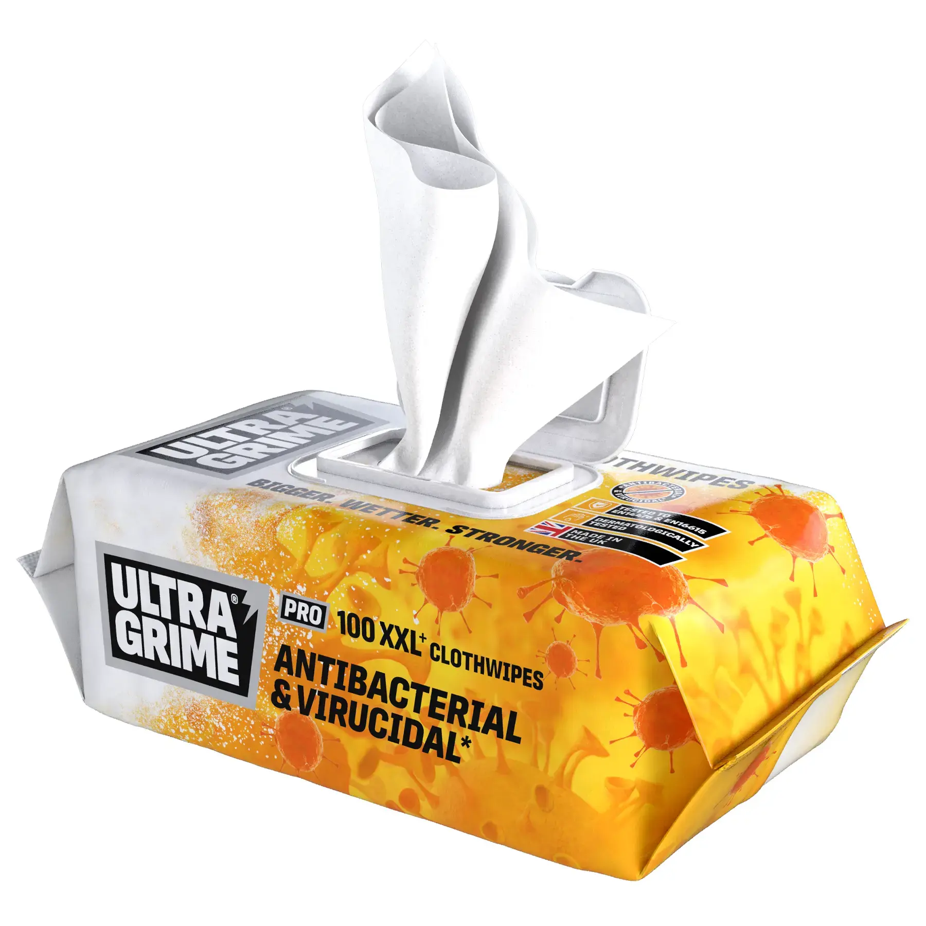 UltraGrime Pro Anti-Bac XXL Clothwipes 100 Pack