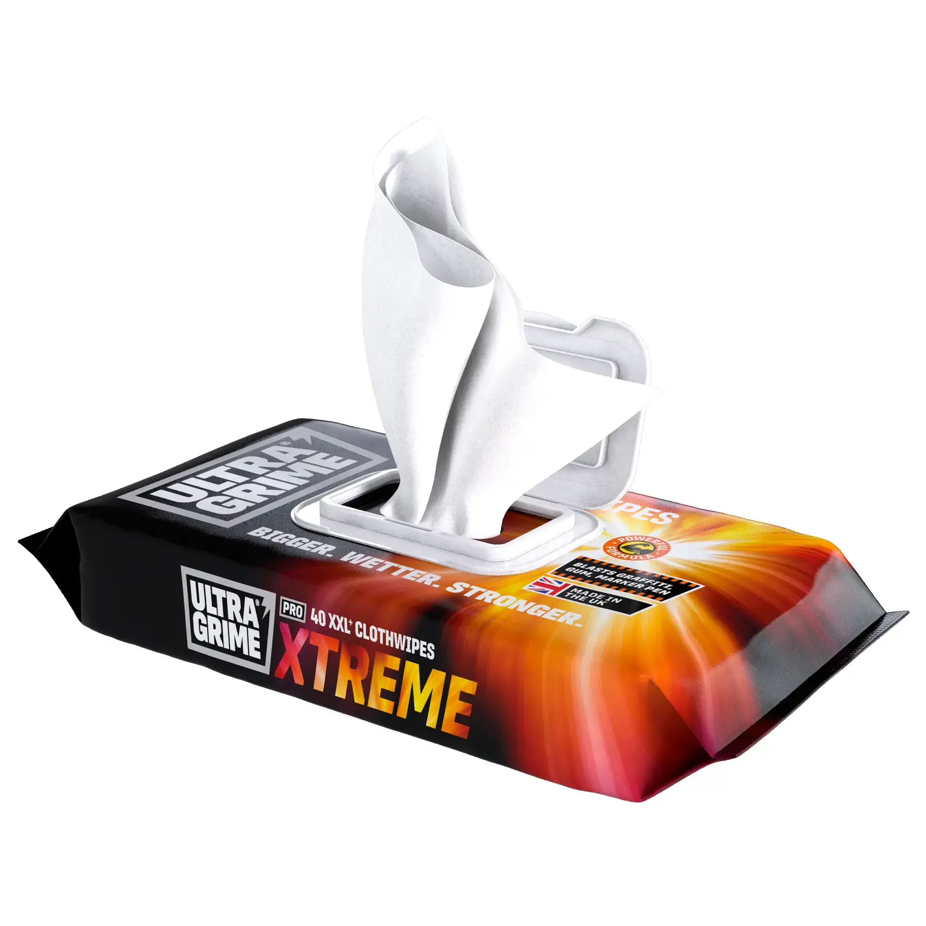 UltraGrime Pro Xtreme XXL Clothwipes 40 Pack