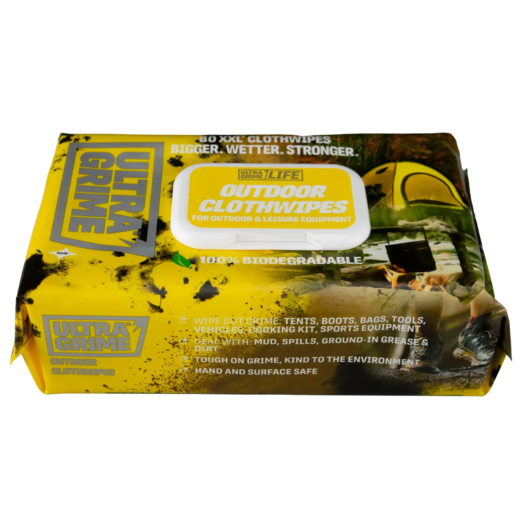 UltraGrime Life Outdoor XXL Clothwipes 80 Pack