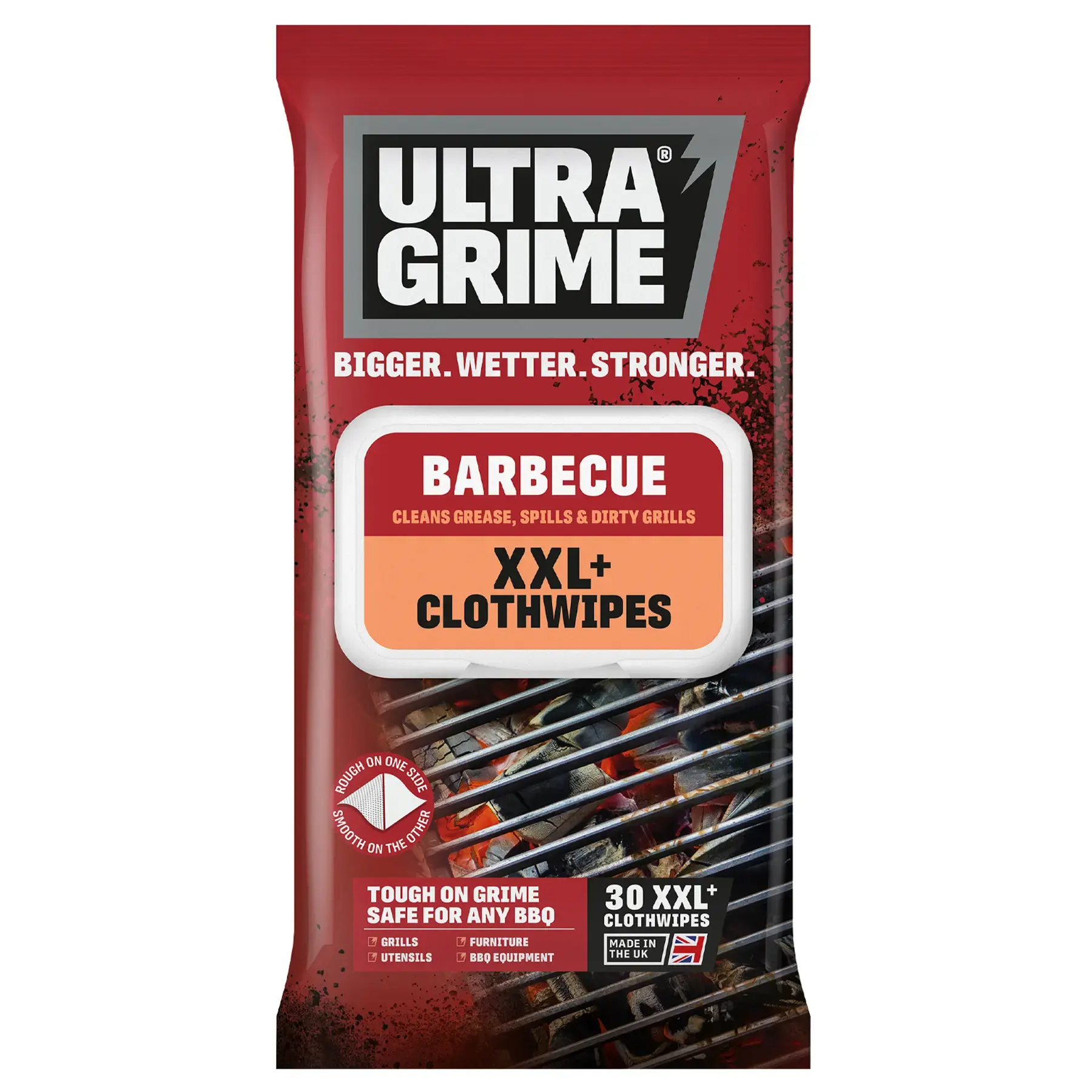 UltraGrime Life BBQ XXL Clothwipes 30 Pack