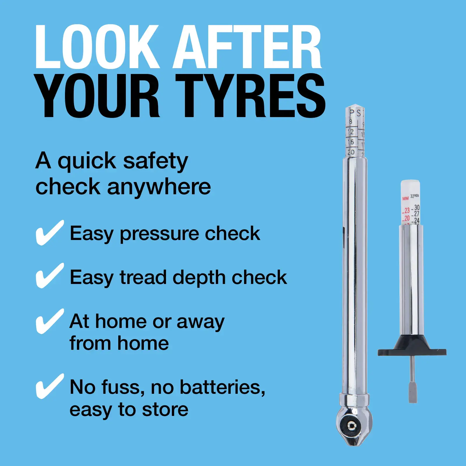 Ring Auto RTG2 Analogue Tyre Pressure & Depth Gauge
