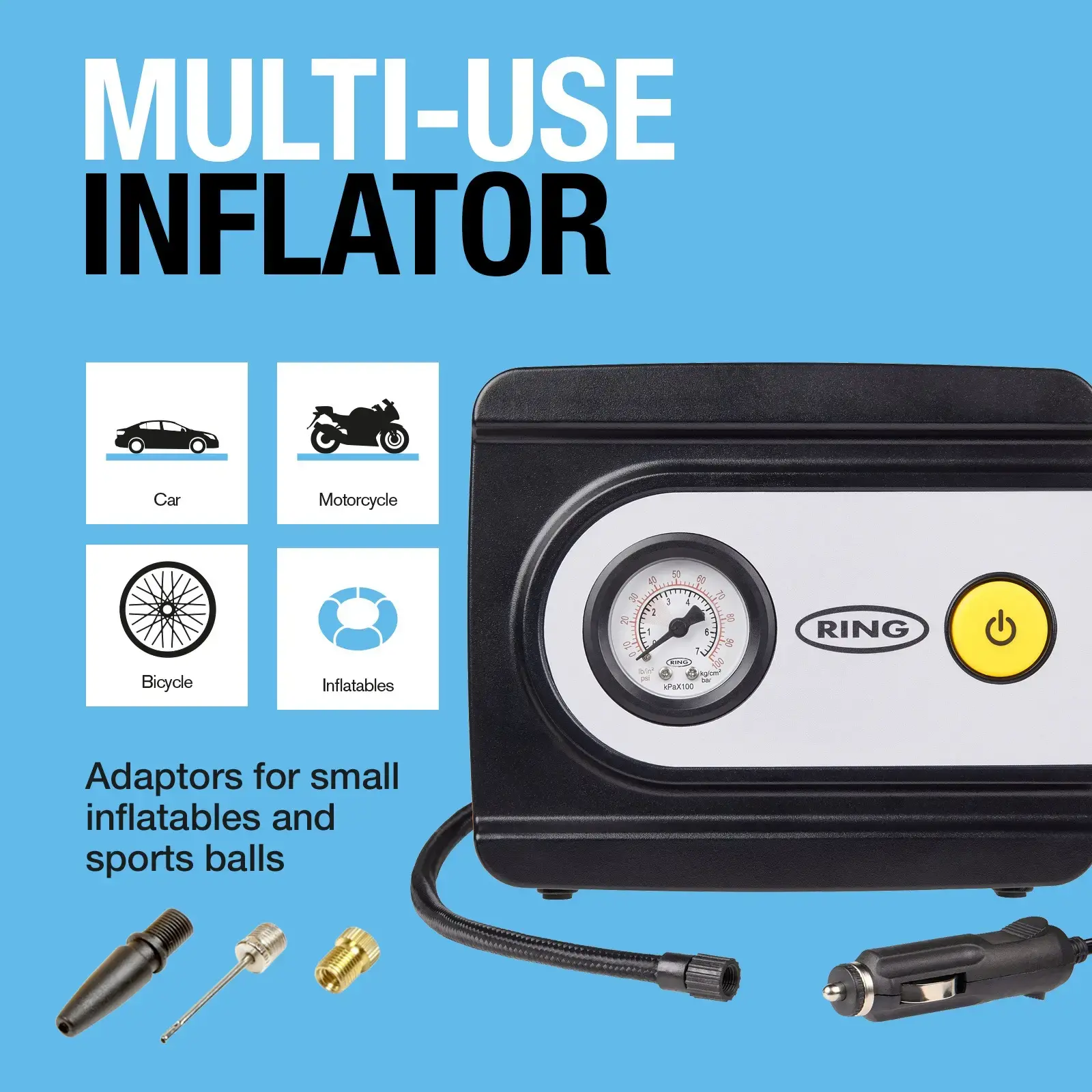 Ring Auto RAC611 TYREinflate 10Analogue Tyre Inflator