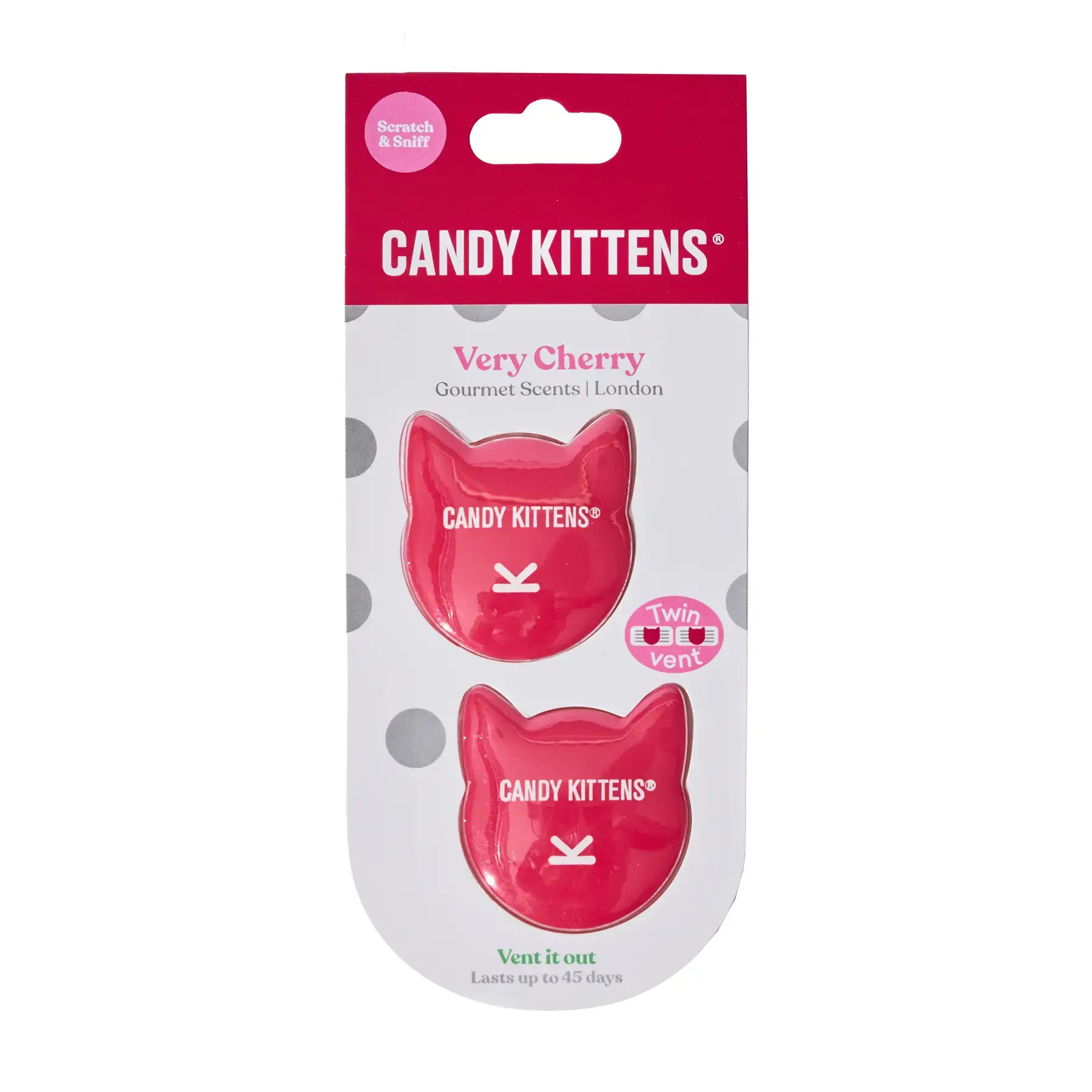 Candy Kittens Twin Vent Air Freshener - Very Cherry