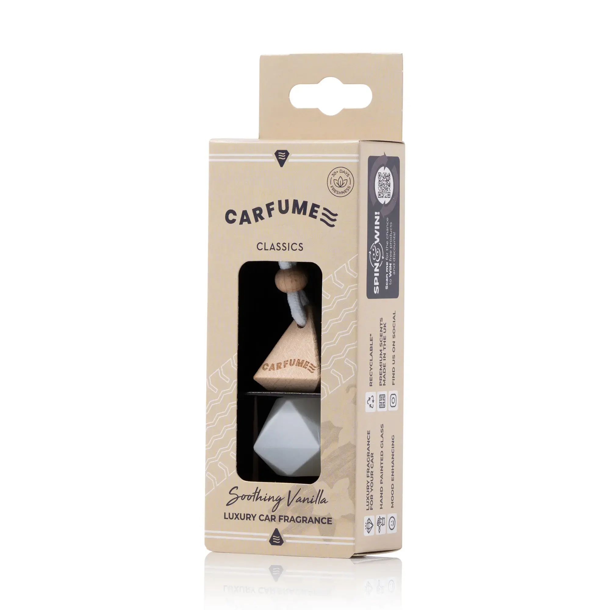 Carfume Classics Car Air Freshener - Soothing Vanilla