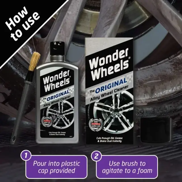 Wonder Wheels Original Alloy Wheel Cleaner With Brush Wheel Cleaning Kit