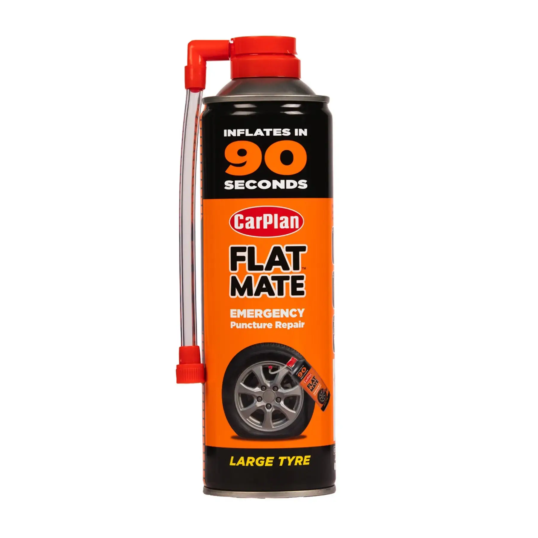 Carplan Flat Mate - Tyre Inflator Emergency Puncture Repair Large Tyre 500ml