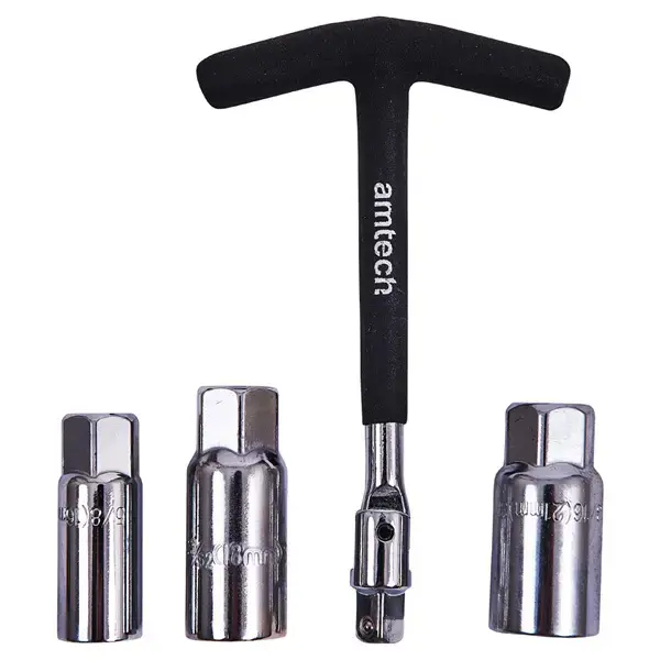 amtech 4pc T Bar Spark Plug Wrench Set