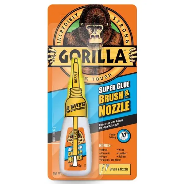 Gorilla Superglue Brush & Nozzle 12g