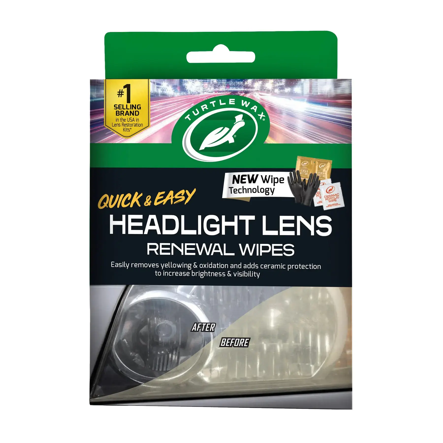 Turtlewax Headlight Lens Renewal Wipes 2 Pack