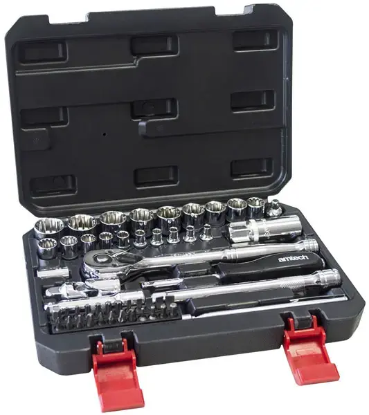 amtech 52pc 1/4" & 3/8" 12 Point Socket Set