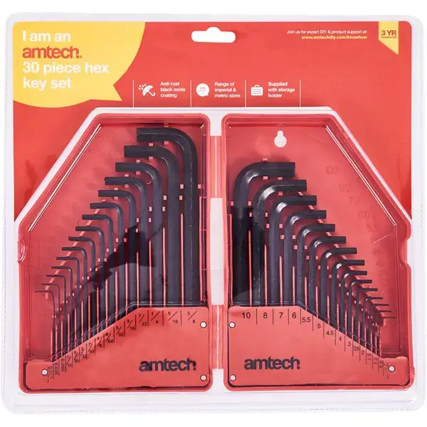 amtech 30pc Hex Key Set