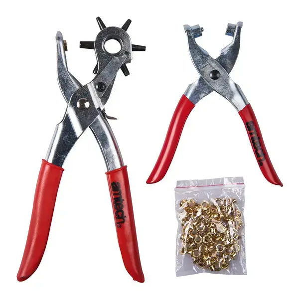 amtech Leather Punch & Eyelet Plier Set - With 100pc Eyelets