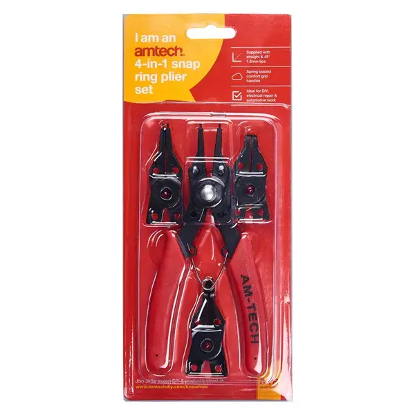 amtech 4-In-1 Snap Ring Plier