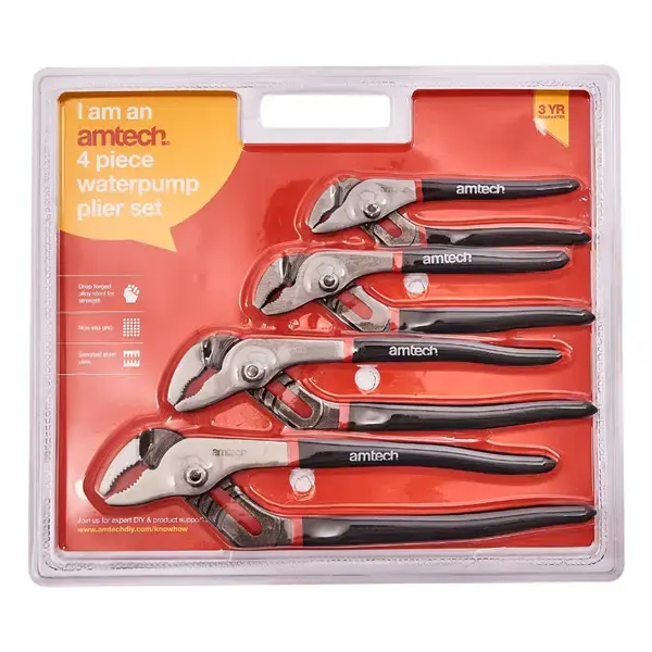amtech Adjustable Plier Set With Grip Handle