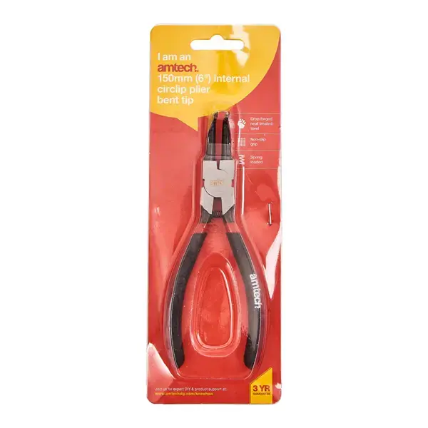 amtech 6Inch Circlip Plier - Internal Bent