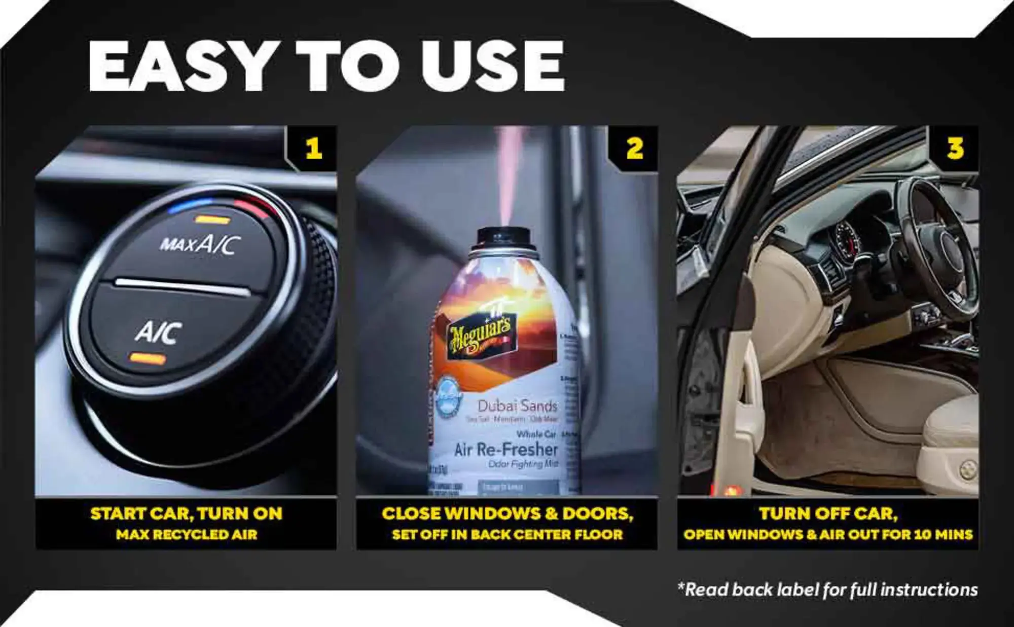 Meguiars Whole Car Air Re-Fresher Dubai Sands 59ml