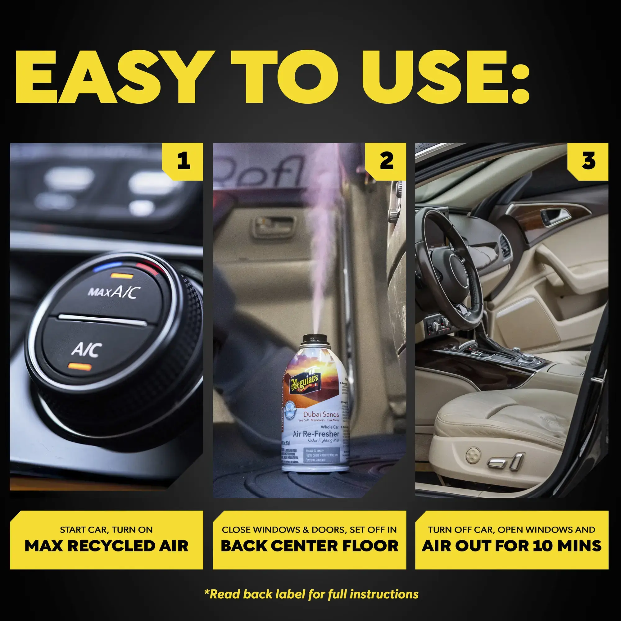 Meguiars Whole Car Air Re-Fresher Dubai Sands 59ml