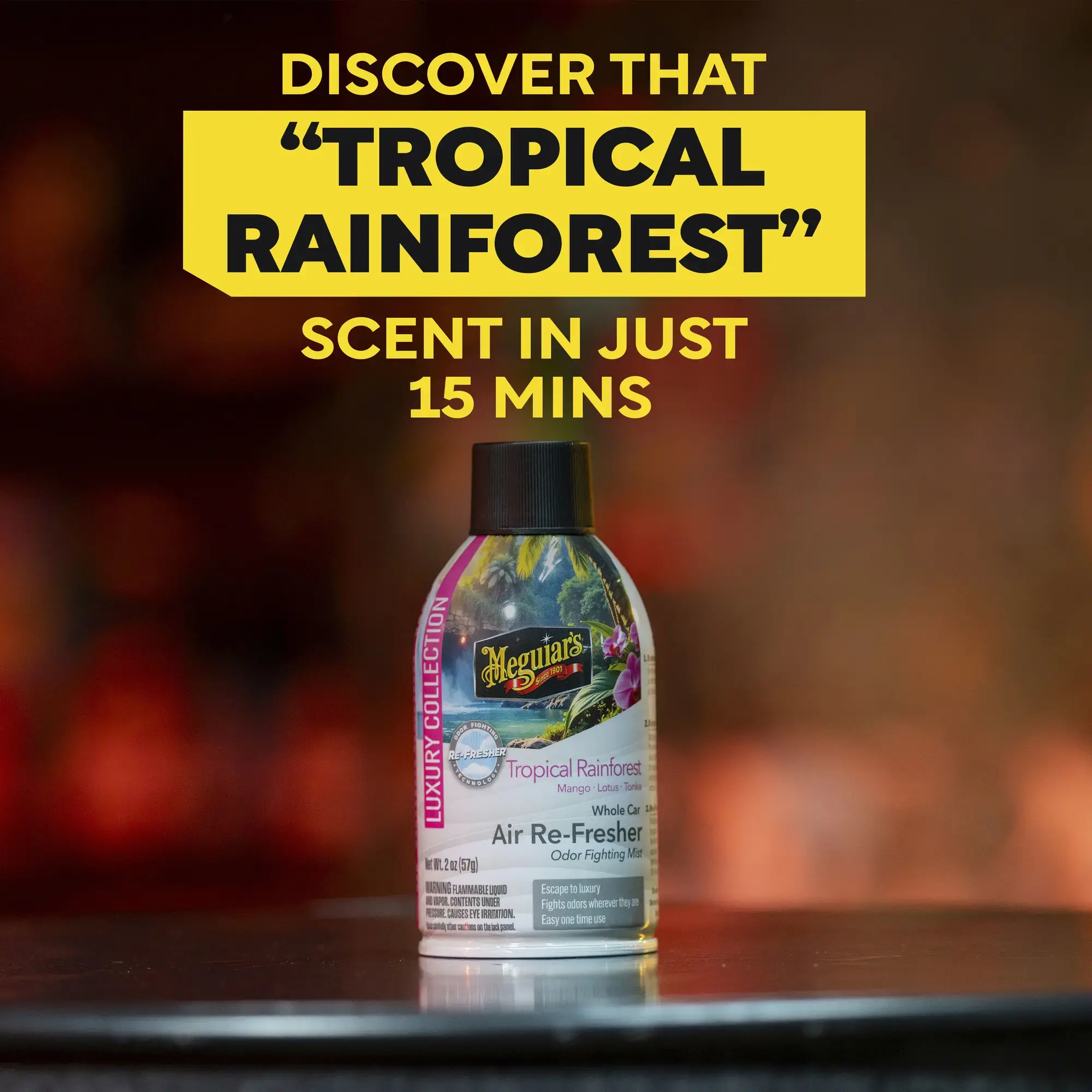 Meguiars Whole Car Air Re-Fresher Tropical Rainforest 59ml