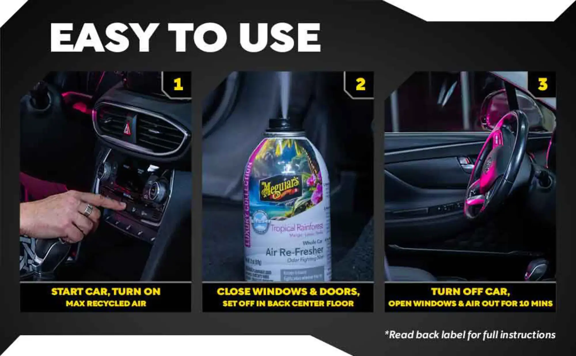 Meguiars Whole Car Air Re-Fresher Tropical Rainforest 59ml