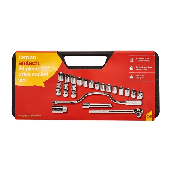 amtech 24pc 1/2Inch Socket Set
