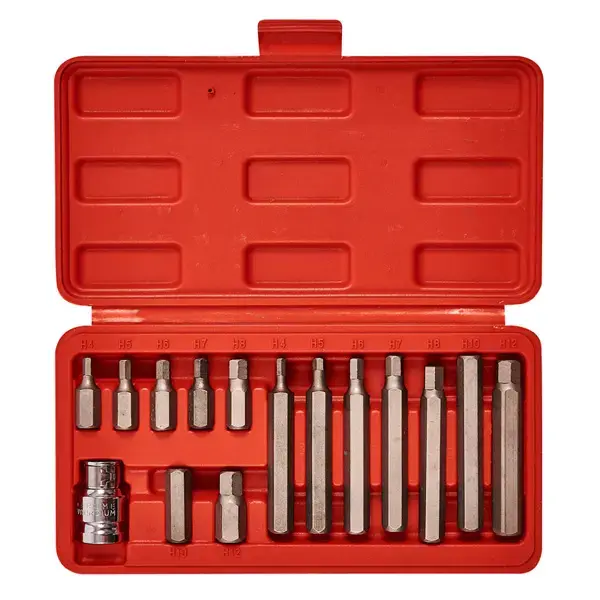 amtech 15pc Hex Bit & Socket Set