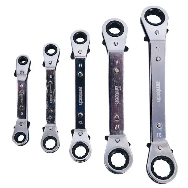 amtech 5pc Offset Ring Ratchet Spanner Set