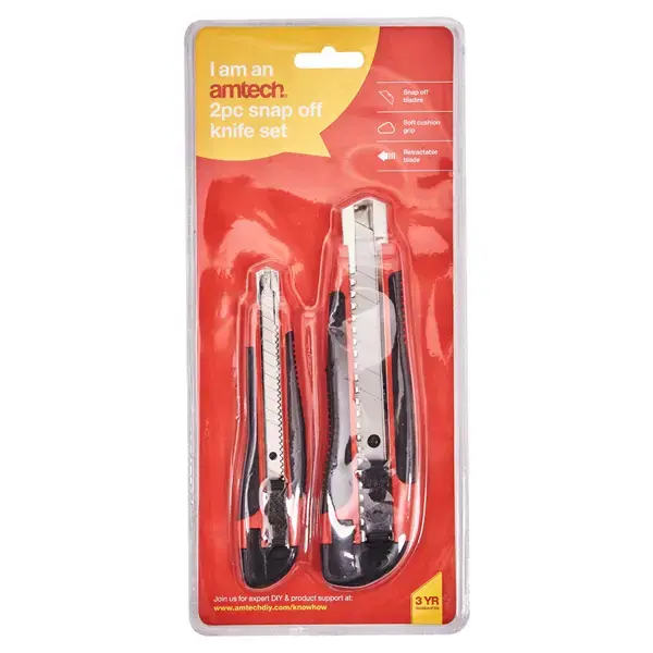amtech 2pc Snap Off Disposable Knife Set