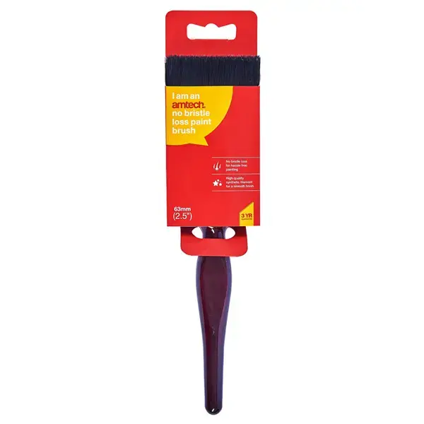 amtech 63mm (2.5Inch) No Bristle Loss Paint Brush - Classic Handle