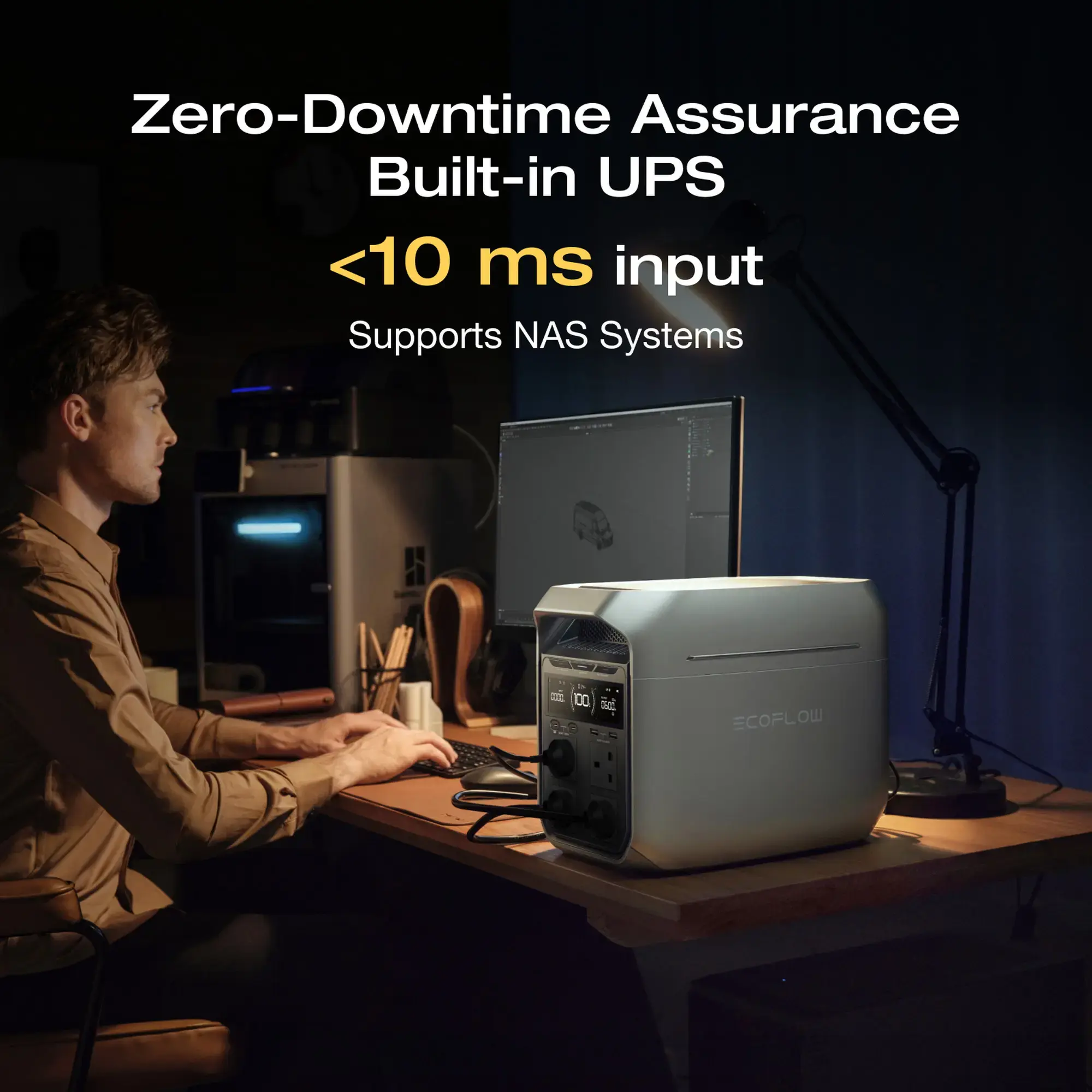 EcoFlow DELTA 3 1536Wh Capacity | 1800W Output  | 500W Solar Input