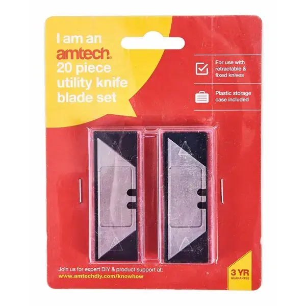 amtech 20pc Utility Knife Blades