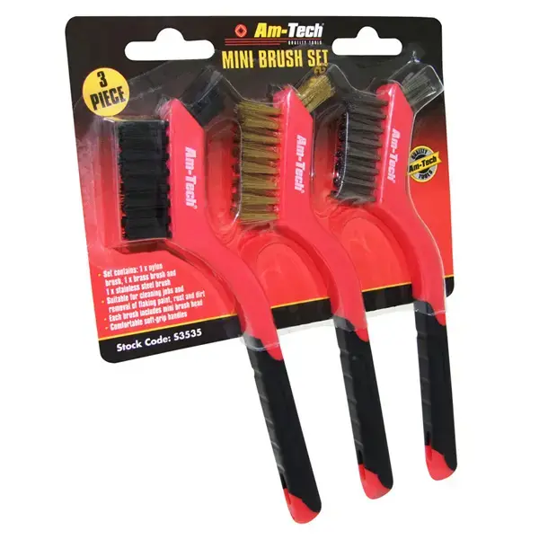 amtech 3pc 2-In-1 Brush Set