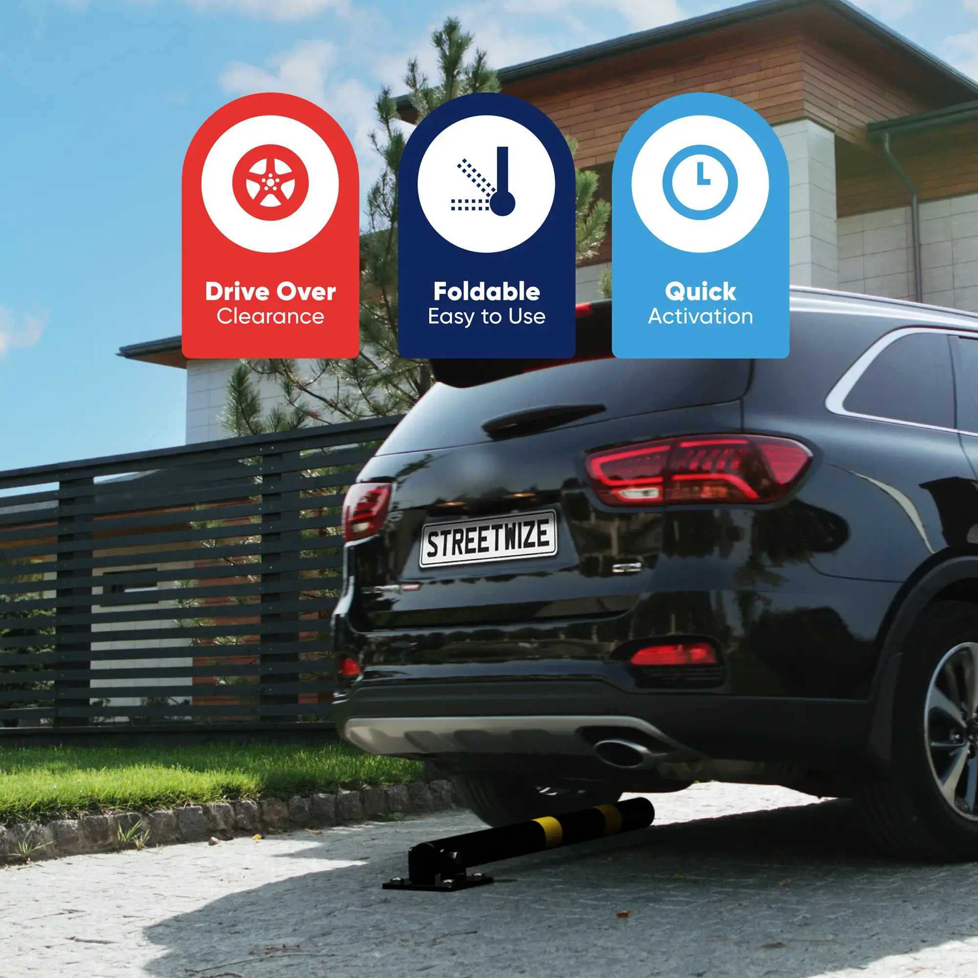 Streetwize Folding Parking Post (Round)