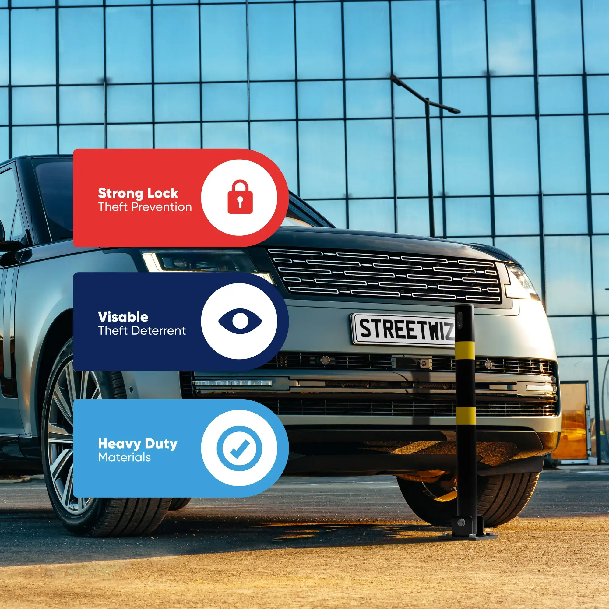 Streetwize Folding Parking Post (Round)