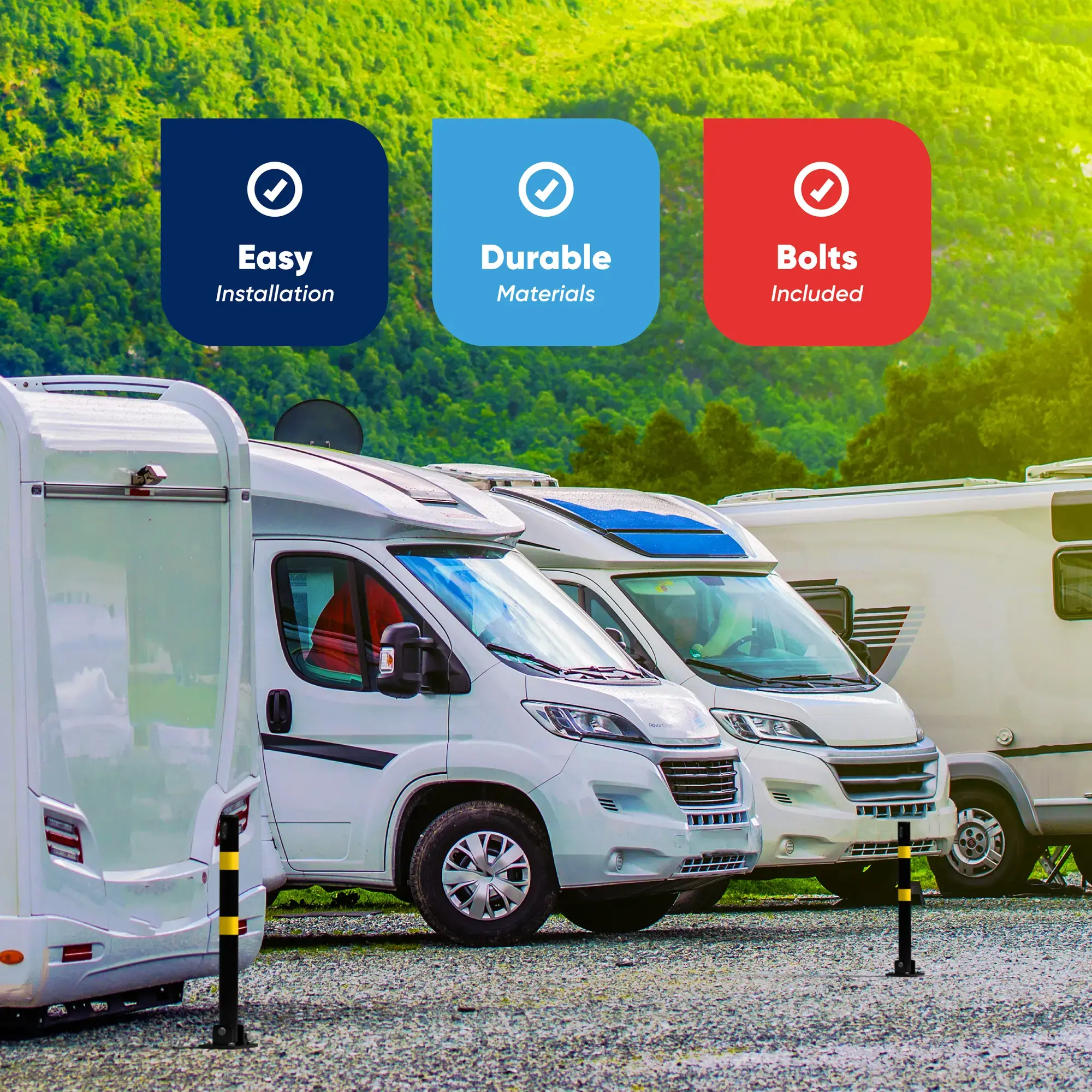 Streetwize Folding Parking Post (Round)