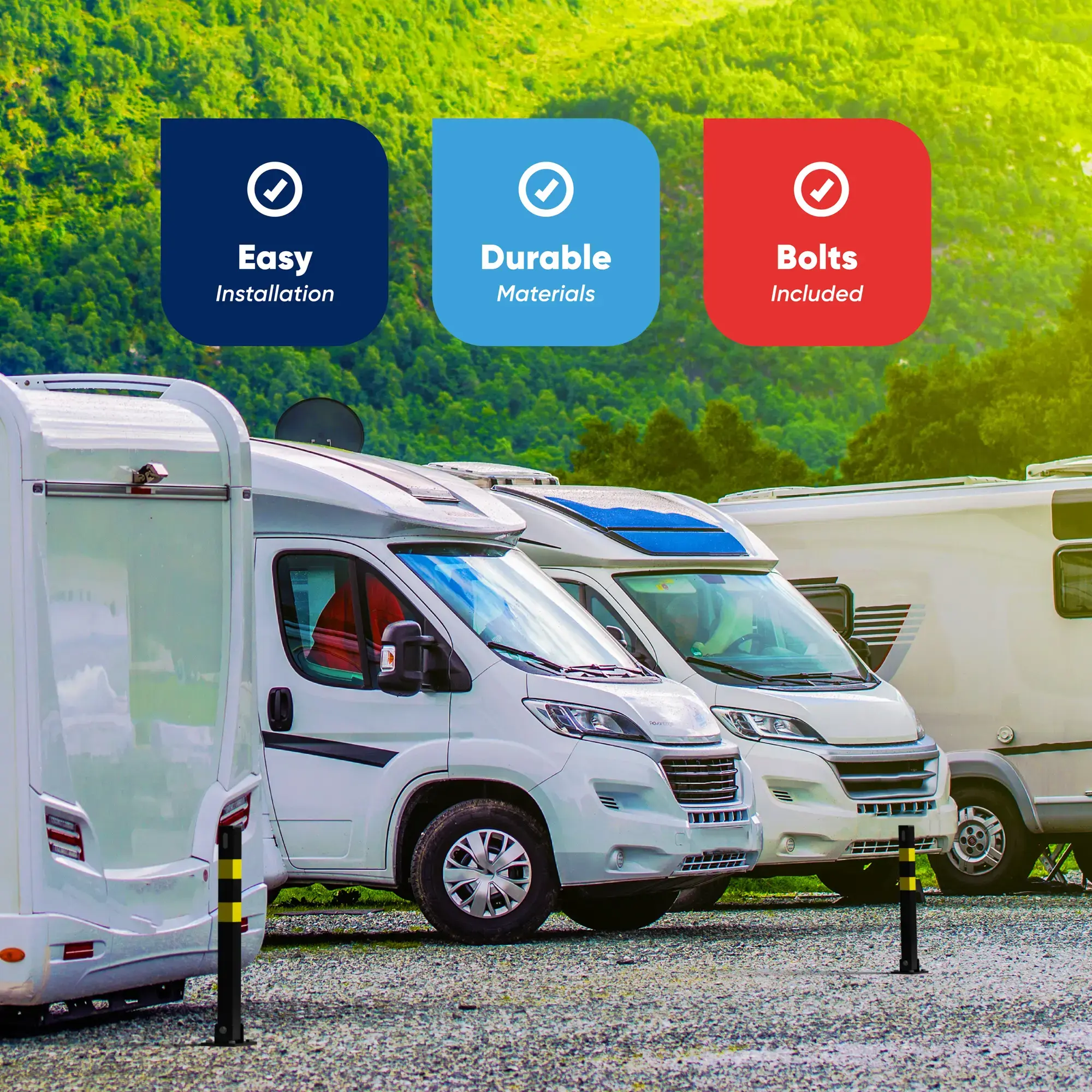 Streetwize Parking Post Square Tube