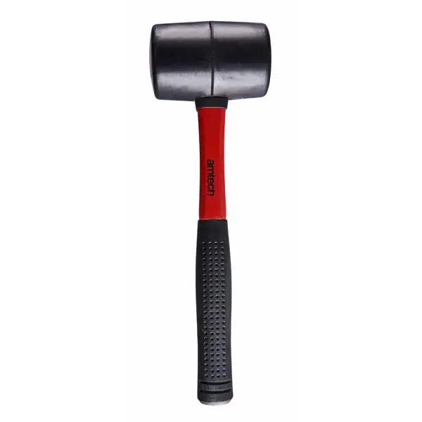 amtech 16Oz Black Rubber Mallet - Fibreglass Shaft