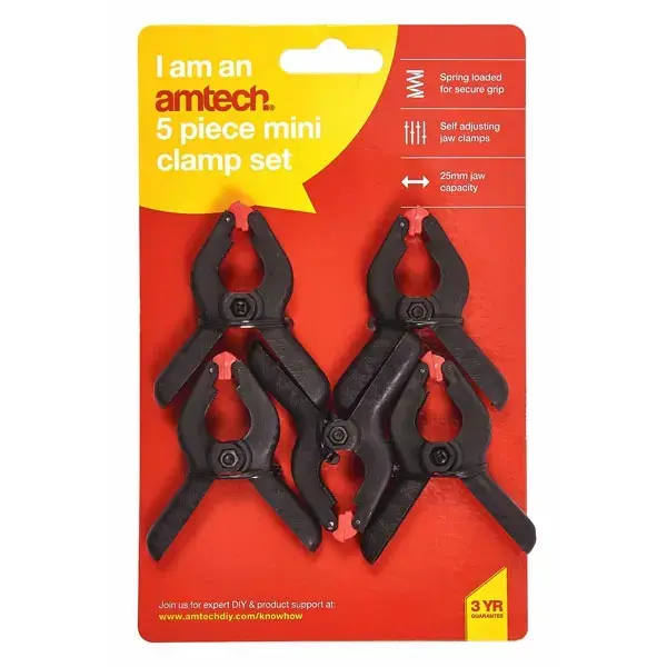 amtech 5pc 2" Plastic Clamps