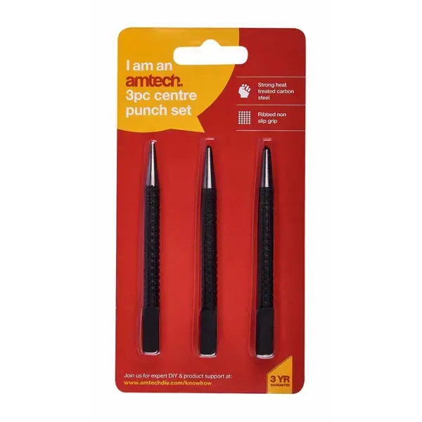 amtech 3pc Centre Punch Set