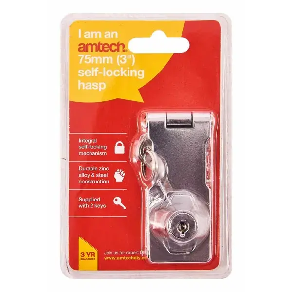 amtech 75mm (3") Self Locking Hasp