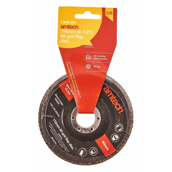 amtech 115mm Flap Disc (80 Grit)