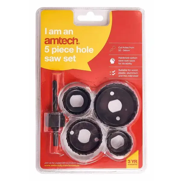amtech 5pc Hole Saw Set